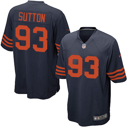 Youth Game Will Sutton Nike Jersey Navy Blue Alternate - #93 1940s Throwback NFL Chicago Bears
